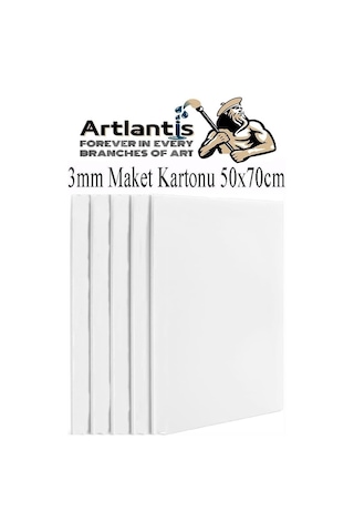 Artlantis Maket Kartonu Beyaz Fotoblok 3 Mm 50x70 Cm 5 Adet Hobi Sanat Okul Köpüklü Straforlu Maket Kartonu Genel