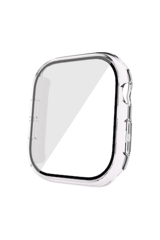 Apple Uyumlu  Watch 10 42mm Sert Pc Kasa Electroplatink Çerçeveli Ekran Koruyucu Zore Watch Gard 36