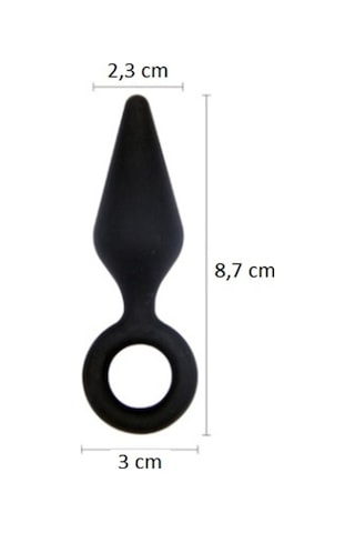 Lilitu Shop 8,7 Cm Halkalı Silikon Anal Tıkaç (Plug)