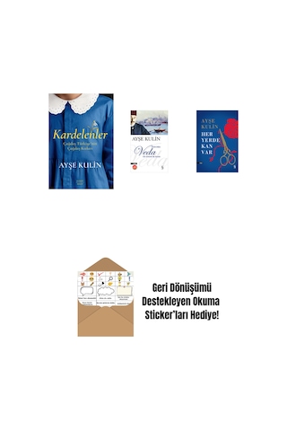 Kardelenler + Veda Midi Boy + Her Yerde Kan Var Ciltli + Okuma Sticker'ları