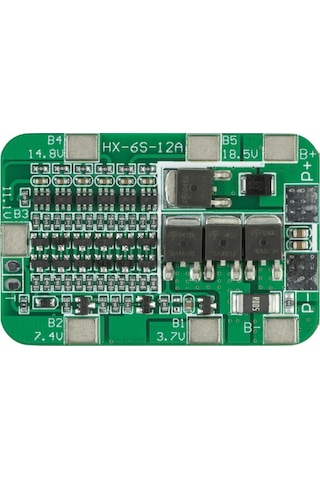 6s 12a 18650 Bms Li-ion Lityum Pil Batarya Şarj Cihazı Koruma Kartı