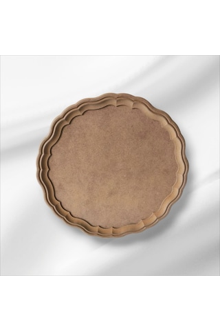 Ahşap-boyanabilir-yuvarlak-sunumluk Tepsi