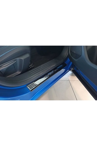 Peugeot 2008 Kapı Eşiği Kromu Nikelajı Titanyum Siyah 2020 Sonras