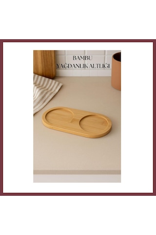 Storeşahin Bambu Yağdanlık Altlığı Çift Yuvalı 9x19 Cm Shn0720