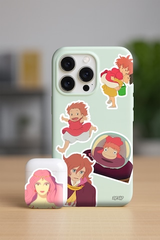 Küçük Deniz Kızı Ponyo Anime Telefon Laptop Bullet Journal Yapışkanlı Folyo Sticker Paketi 23 Adet Çok Renkli