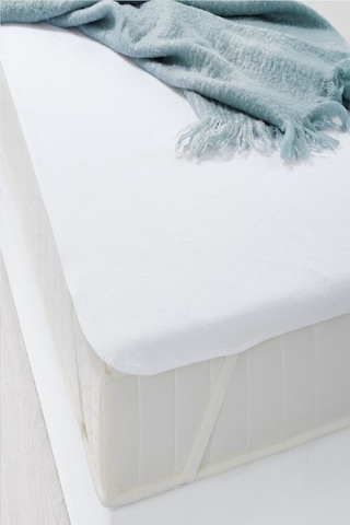 Mycey Çift Kişilik Sıvı Geçirmez Alez 200 X 200 Cm Micro Kumaş Köşelerinden Lastikli Beyaz
