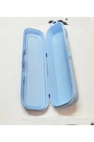 Turkuaz Multi Renkli Kapaklı Kalemlik Kutusu -çanta İçi Saklama - Diş Fırçası - Makyaj Fırçası Kutu