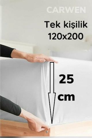 Tek Kişilik Ranforce Pamuk Kumaş Fitted Lastikli Çarşaf Seti 100x200 Kırmızı