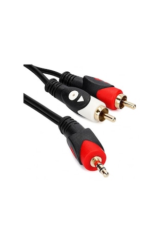 Tr Px-aux15r 1.5 Metre 3.5mm Aux To 2 Rca Ses Kablosu, Telefon Laptop Pc Tablet Ses Çıkışını Amfi Hoparlör Tv Ses