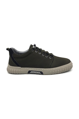 Taşpınar Ayakkabı Taşpınar 5600 %100 Nubuk Deri Ortopedik Erkek Rahat Günlük Spor Sneaker Yeni Sezon Ayakkabı 40-44 Haki