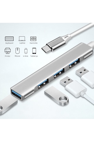 Foxyn Fxn-08 Type-c To 4 Usb Otg Çoğaltıcı Splitter Çevirici