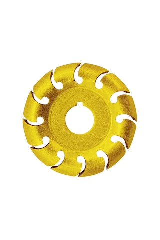 Skycity 90mm Manganez Çelik Ahşap Oyma Diski - 16mm Çap Açık, Polisaj Ve Taşlama Tekerlegi, Altın Rengi