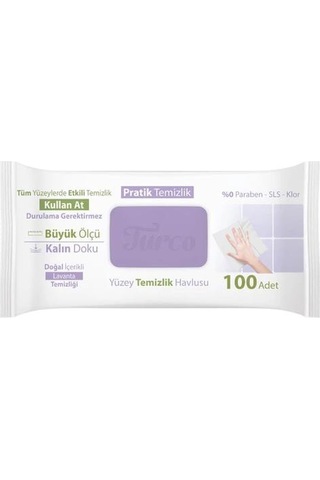 Turco Doğadan Lavantalı Yüzey Temizlik Havlusu 100 Yaprak