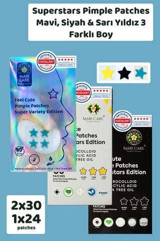 Mari Care Feel Cute Pimple Patches 3'lü Avantajlı Set 84 Adet