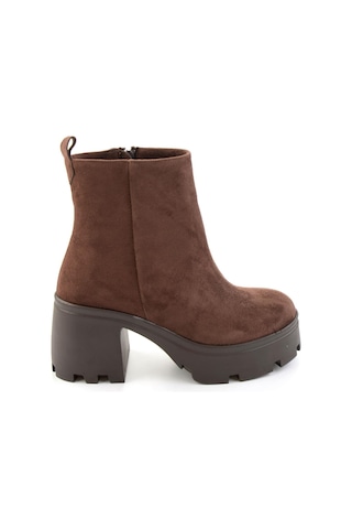 Bambi Kahve Süet Kadın Bot & Bootie K02391085172 Kahverengi