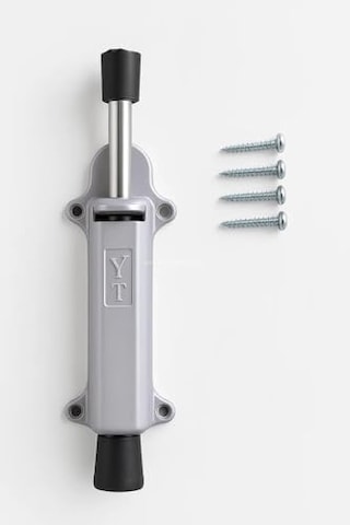 Kapı Stoperi Gri Renkli 4 Vida Dahil Dayanıklı Metal Kolay Montajlı Modern Tasarımlı Kapı Tutucu Estetik Ve Ergon