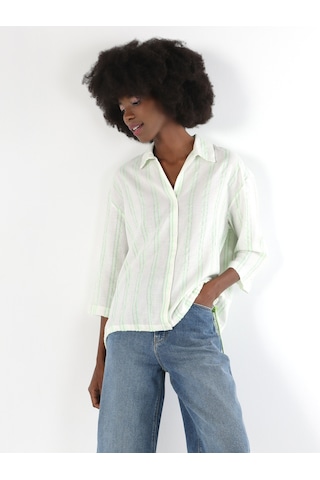 Colins Yeşil Kadın Gömlek U.kol Cl1063886 Q1.v1 Agr 001