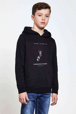 Tshirthane Sherlock Holmes 4 Baskılı Unisex Çocuk Kapüşonlu Siyah Sweatshirt