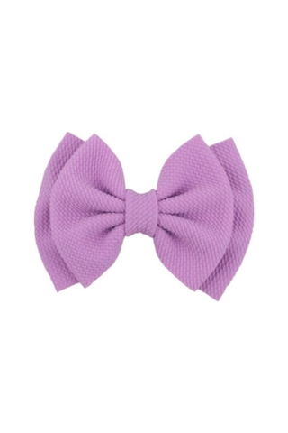 Bow - Fiyonklu Elastik Saç Klips Toka Her Yasa Uygun - Saç Aksesuarları Mavi Gökyüzü Mavisi