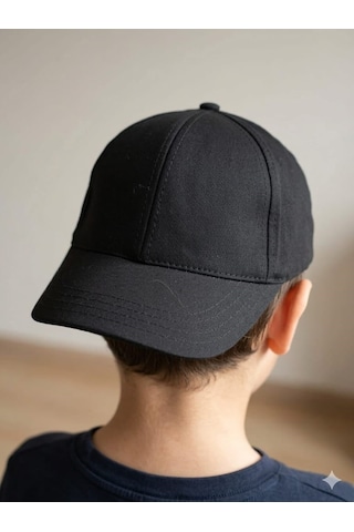 Benitto Kids Kitti 9-15 Yaş Düz Sade Çocuk Kep Şapka Siyah