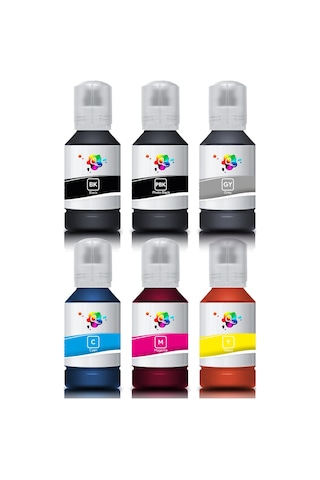 QC Epson EcoTank L8180 Uyumlu Yazıcı Mürekkep Seti 140ml 6 Renk QC Epson EcoTank L8180 Uyumlu Yazıcı Mürekkep Seti 140ml 6 Renk