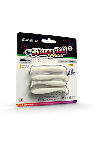 Ulti Baits Minnow Shad Silikon Balık 70mm 1,6gr 4 Adet, Ub-c04