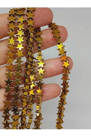 Hematit Taşı Yıldız Şekilli 2.5 6mm Dizi 56046 Çok Renkli