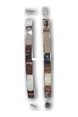 Duşakabin İçin Parlak Krom Kaplamalı İki Delikli Tutacak Duşakabin Tutamağı, Kulbu, Kulpu