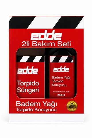 Edde Araba Araç Oto Torpido Koruyucu Koruma Badem Yağı Ve Torpido Süngeri 2 Li Set 250ml
