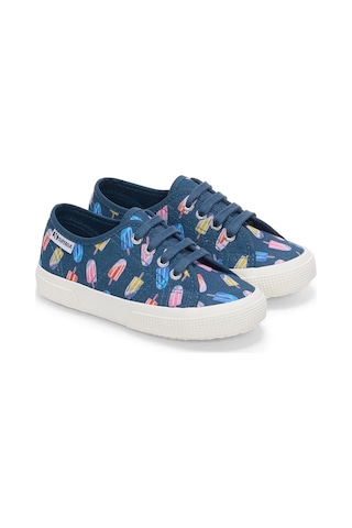 Superga 3750 Kids İce Lolly Print Leggera Çocuk Unisex Lacivert Bileksiz Sneaker Lacivert-446