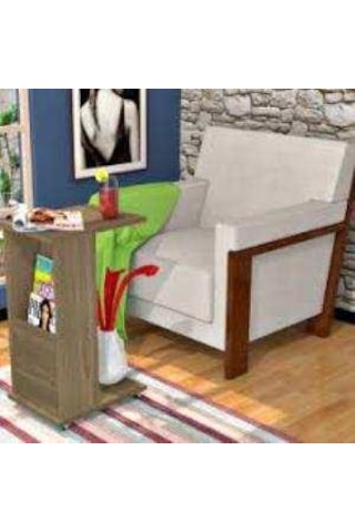 Modilayn Ata Gazetelik- Dergilik- Servis Tekerlekli C Yan Sehpa. N11.2685