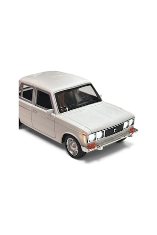 Lada Vaz 2107 Metal Diecast Model Araba 1:24 Ölçek 18cm Sesli Işıklı Çek Bırak Beyaz Çok Renkli
