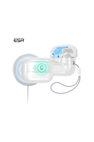 Apple AirPods Uyumlu Pro 3 2025 Pulse Flicklock Manyetik Kılıf Beyaz