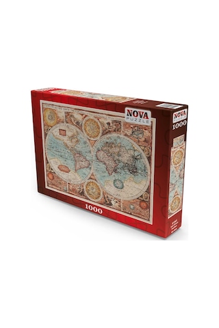 Nova Puzzle 1000 Parça 1626 Eski Dünya Haritası - Andrey Burmakin