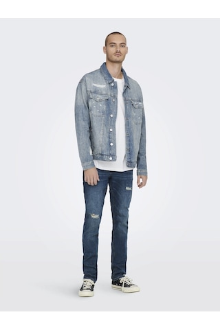 Only & Sons Erkek Kot Ceket 22023244 Mavi
