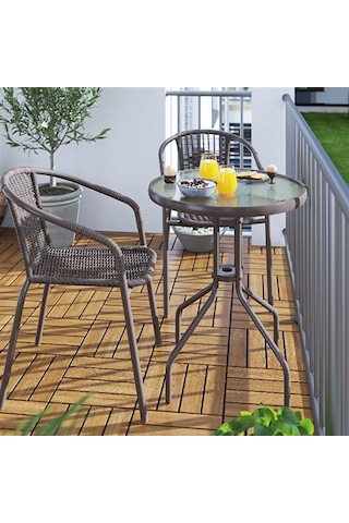 Koçtaş Bari Bistro Bahçe Balkon Seti Kahverengi