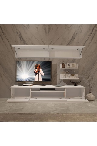 Decoraktiv Trendstyle 5s Slm Tv Ünitesi Tv Sehpası Beyaz
