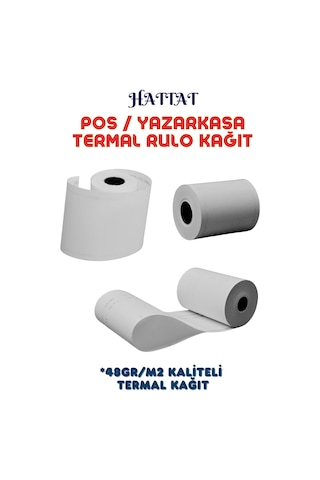 Hattat Termal Pos Rulo 20 Adet Rulo 80 MM x 40 M