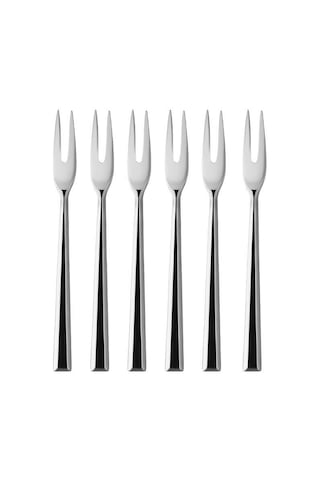 Hisar Miami 6lı Çelik Et Çatalı Gümüş