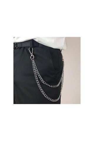 Oldskoolbutik Chain İkili Pantalon Zinciri Gümüş