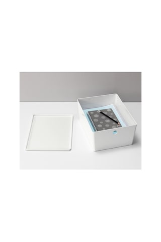 Ikea Kuggıs Kapaklı Depolama Kutusu 26 X 35 X 15 Cm Beyaz