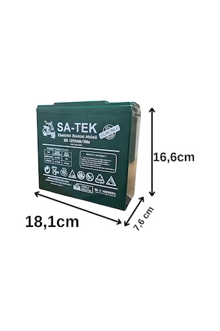 Satek 12V 24 Ah Elektrikli Motosiklet Bisiklet Aküsü Jel Akü 2025 Üretim