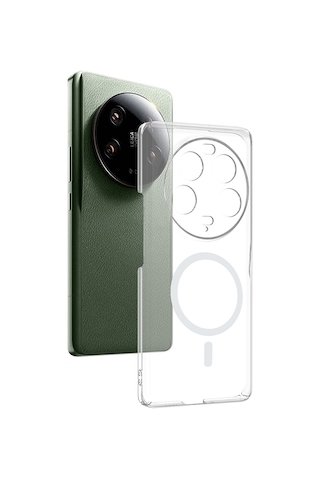 Xiaomi 13 Ultra Kamera Korumalı M-safe Şarj Özellikli Şeffaf Sert Pc Kapak London Şeffaf