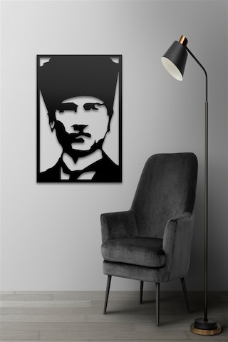 Kalpaklı Atatürk - Metal Tablo