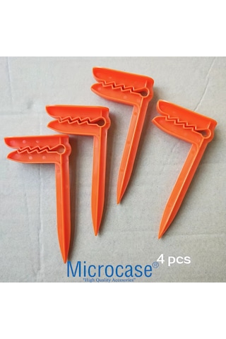 Microcase Dış Mekan Plaj Havlusu Çarşaf Vb Şeyler İçin Sabitleyici Kıskaçlı Aparat - Al5304 8 Adet Turuncu