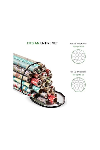 Xiyyadms Pvc Şeffaf Noel Paket Kağıdı Depolama Çantası - 40 İnç, 2 El Tutucu, Üst Reçme, Kolay Taşıma, Büyük Kapasite, Siyah Siyah