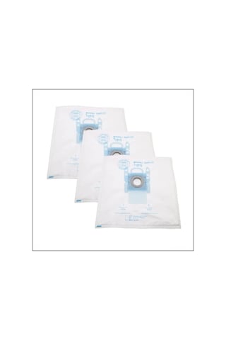 Hombey Bosch Süpürge İçin 3 Adet Nonwoven Toz Torbası - Filtre Aksesuarı Beyaz 28x28cm 78g