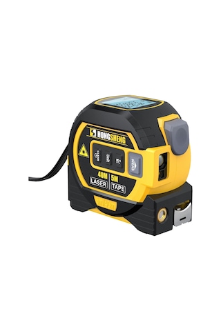 Hong Sheng 3'ü 1 Arada LCD Göstergeli 40 M Lazer Metre + 5 M Mezura
