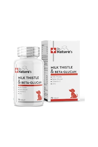 Dr. Nature's Milk Thistle & Beta Glucan Köpeklerde Karaciğer 75 Tablet