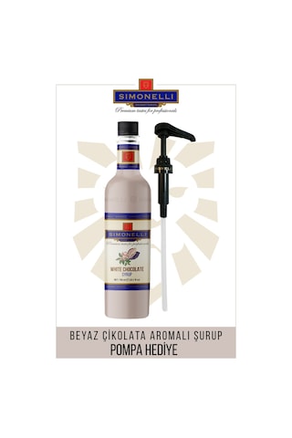 Simonelli Beyaz Çi̇kolata Kahve Şurubu 700 ML + Pompa